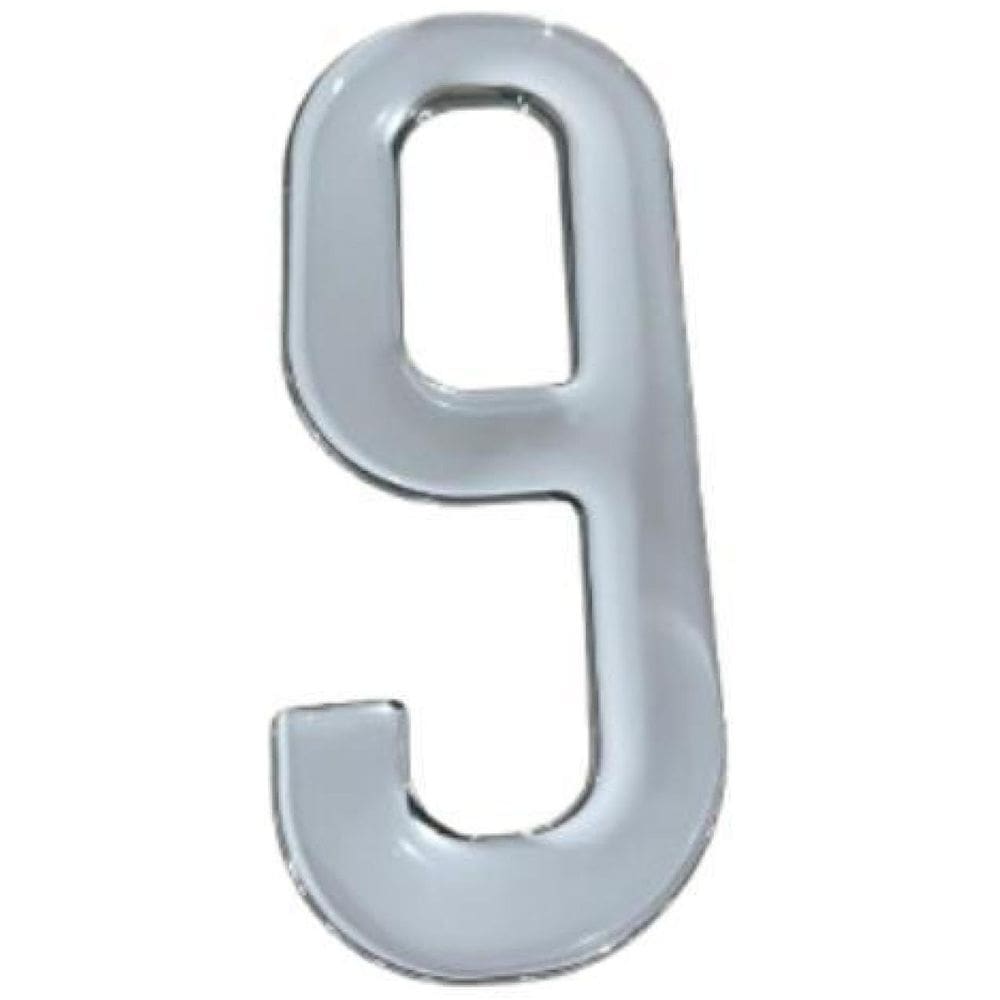 Número Adesivo Metalico Grande - 9