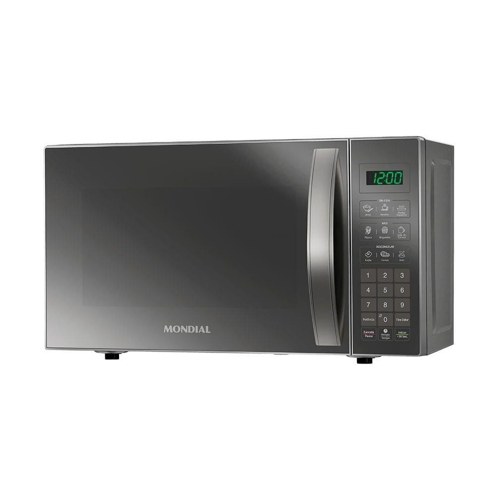 Micro-ondas Mondial Cinza E Espelhado 1200w Mo-01-21-e 220