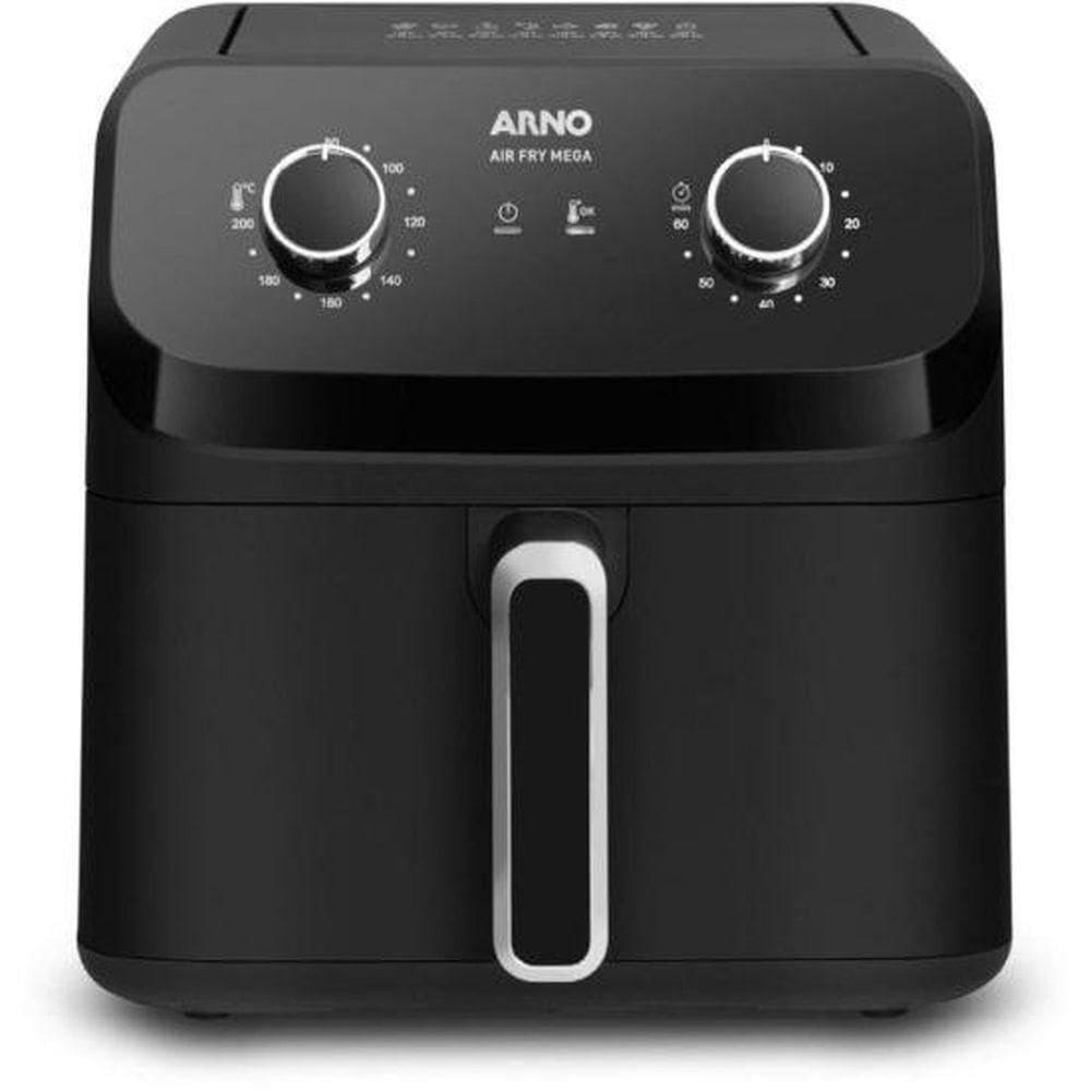 Fritadeira Sem óleo Air Fryer Arno Mega Afm7 7,5l Preta 127v