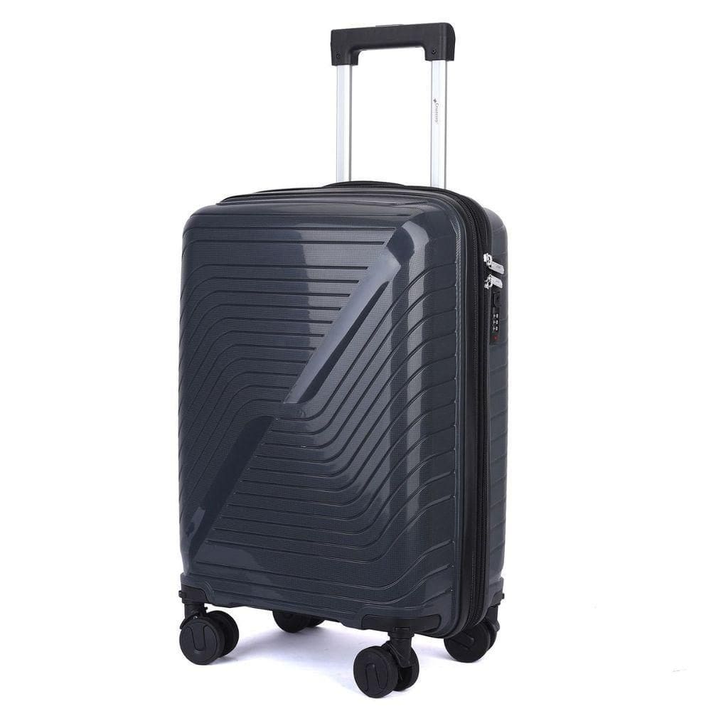 Mala De Bordo 10kg Viagem Zíper Expansível Em Polipropileno Rodinhas 360º Tsa - Rocha - Cruzeiro Cor Chumbo