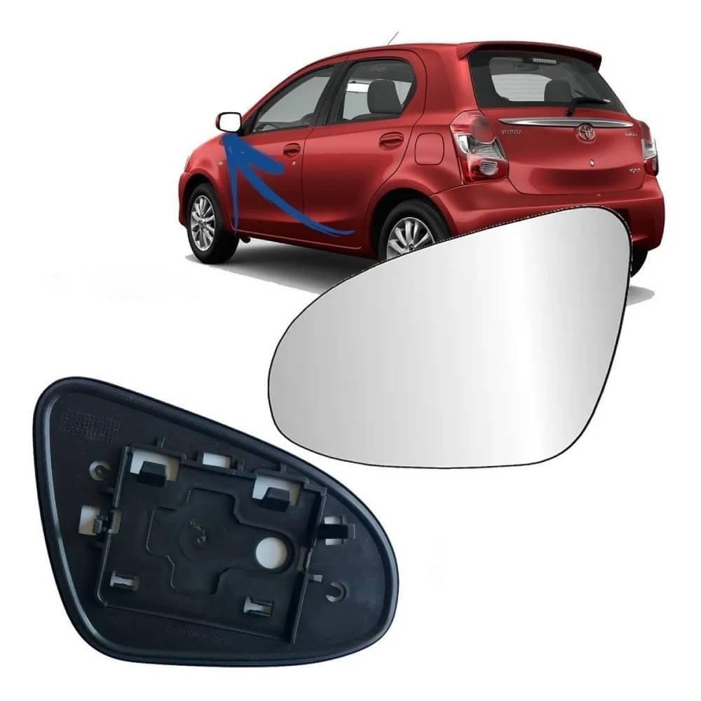 Lente Retrovisor C/Base Etios 2014/2021 Esquerdo Metagal
