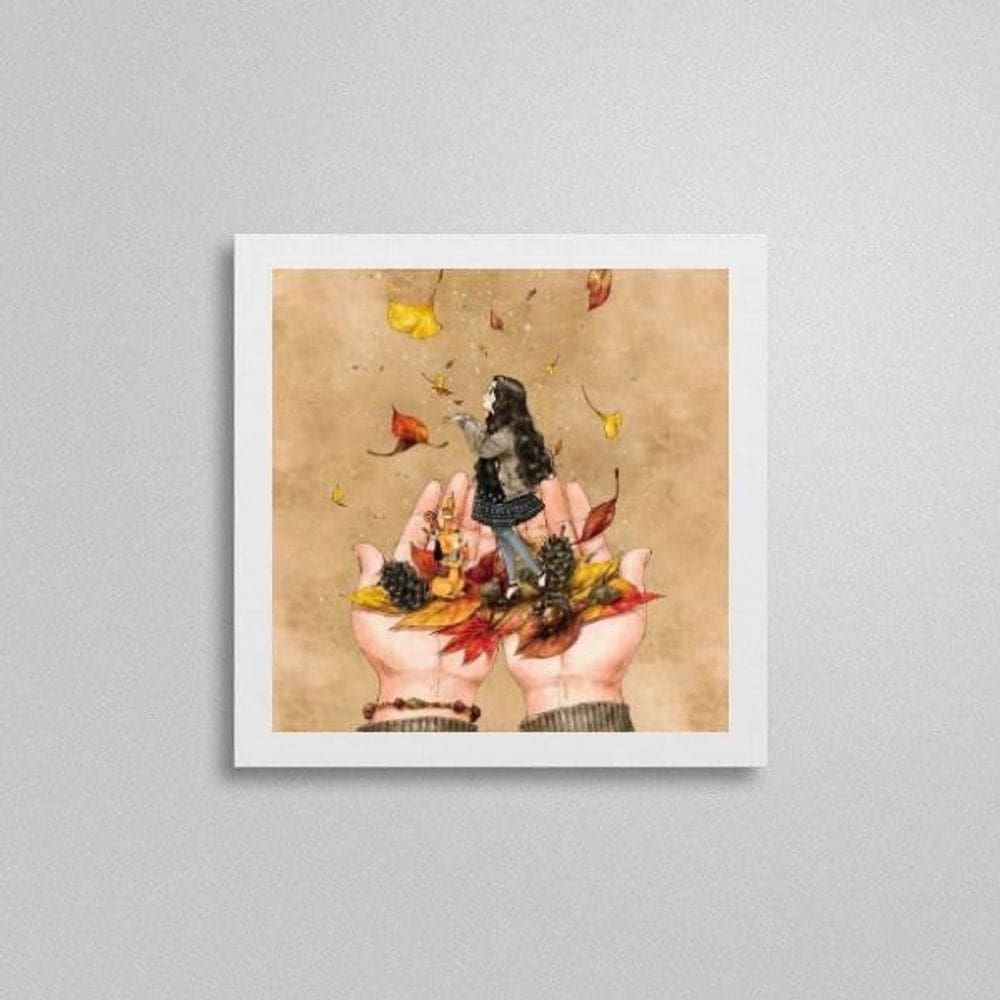 Quadro Quadrado A Menina E O Vento 20X20Cm