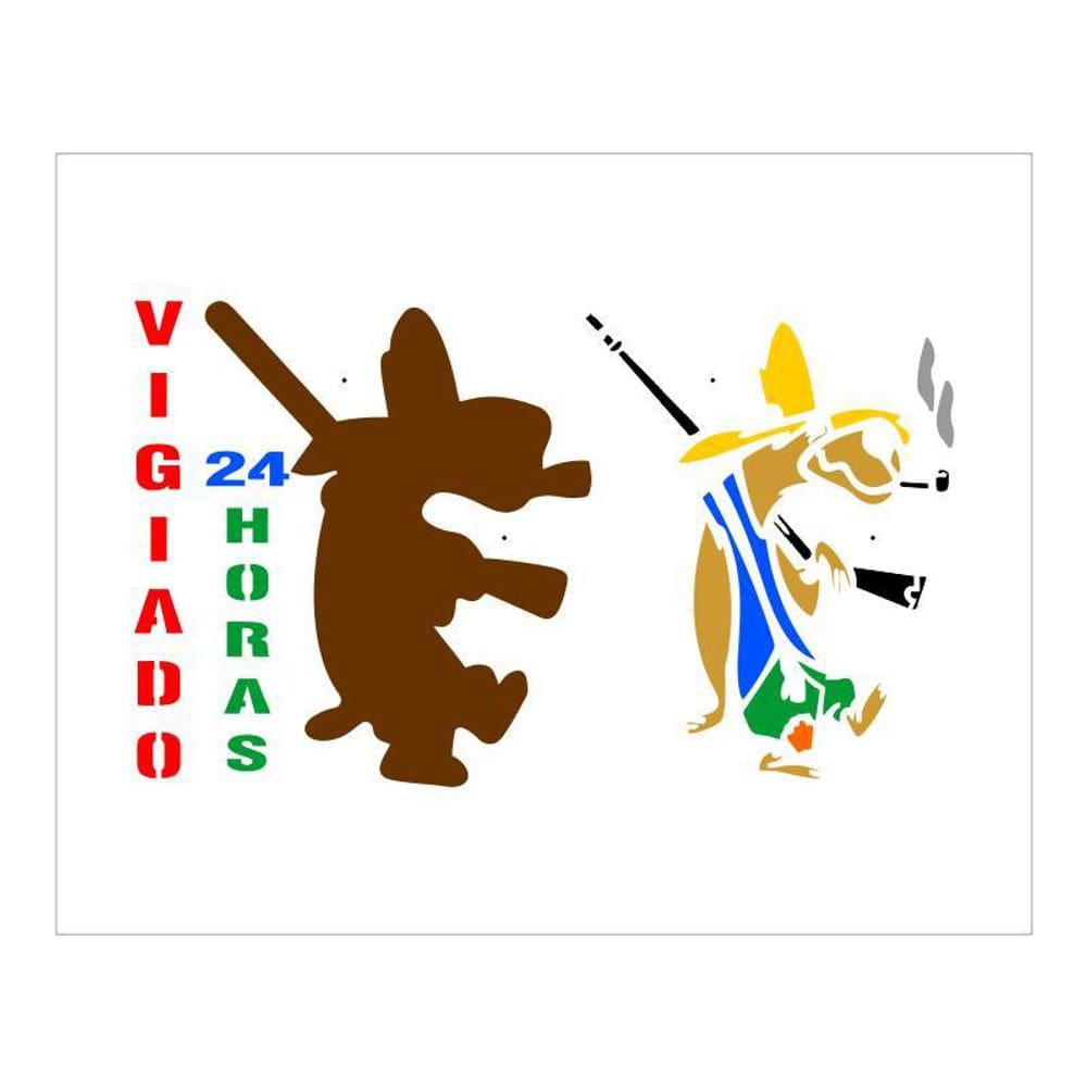 Stencil Tamako Vigiado 24 Horas - 20X25Cm - Ref 9426