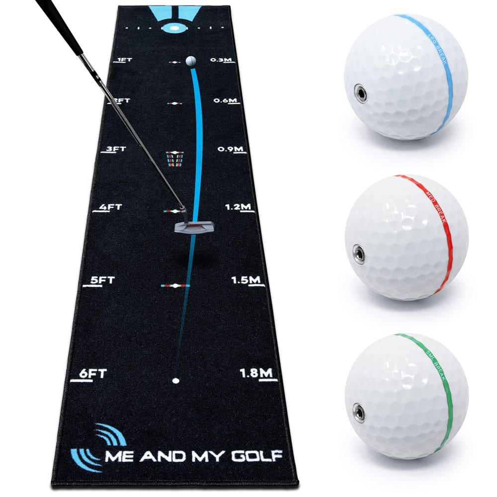 Tapete de Putt ME AND MY GOLF ”Breaking Ball” de 2,3 metros con Videos