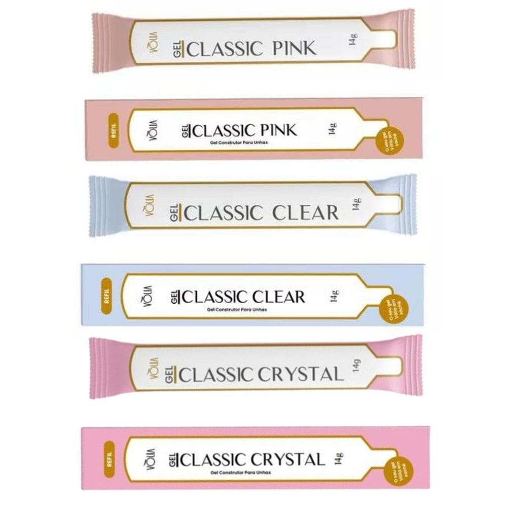 Kit Volia Refil Classic Pink+ Classic Clear+ Classic Crystal
