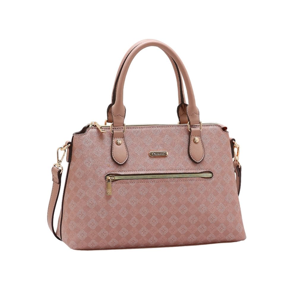 Bolsa Elemento Gráfico Casual - Alça de Mão - Rosê - Chenson 3485288