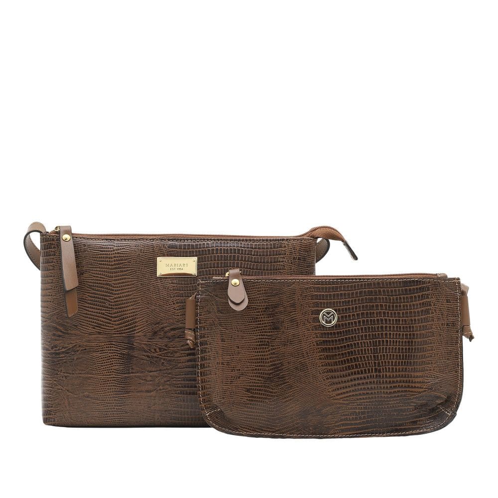 Kit Bolsas Transversais Couro Mariart 2190 + 201L