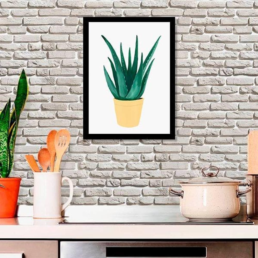 Quadro Vaso Espada De São Jorge 24X18Cm - Com Vidro