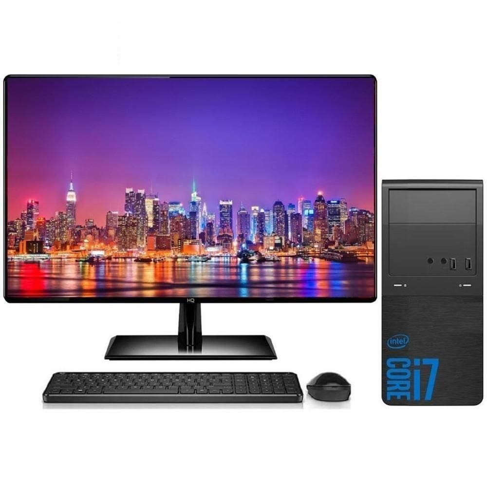 Computador Completo Intel Core I7 16gb Ssd 512gb Wifi Windows Monitor 19,5