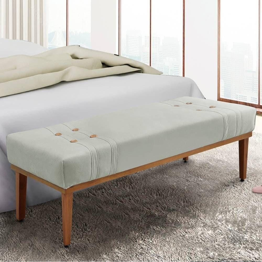 Recamier 1,60m Com Base De Madeira Maciça Em Tecido Veludo Gênova - Lucadi Prata