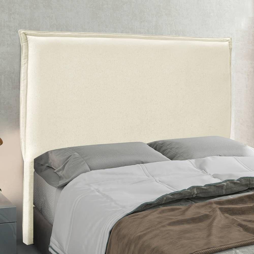 Cabeceira Casal King 1,95m Estofada Com Borda Italiana Em Tecido Linho Luna – Lucadi Rústico Natural