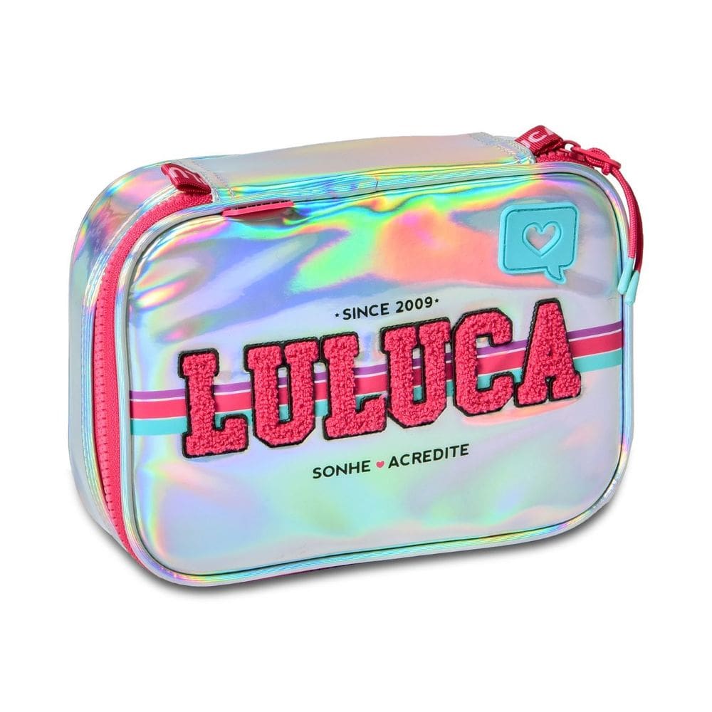 Estojo Capacidade 100 Pens 36 Elásticos Luluca Holográfica