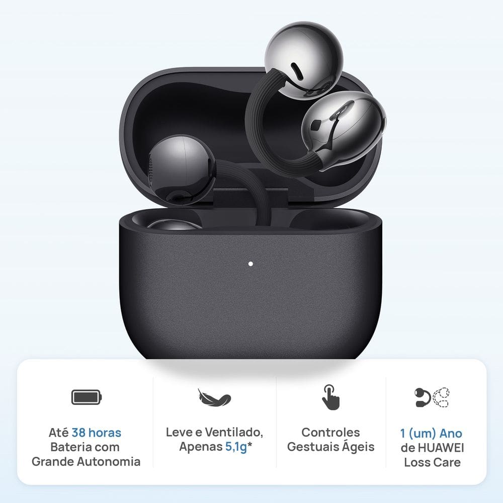 HUAWEI FreeClip 2 | Fone de Ouvido Bluetooth Sem Fio | Casas Bahia