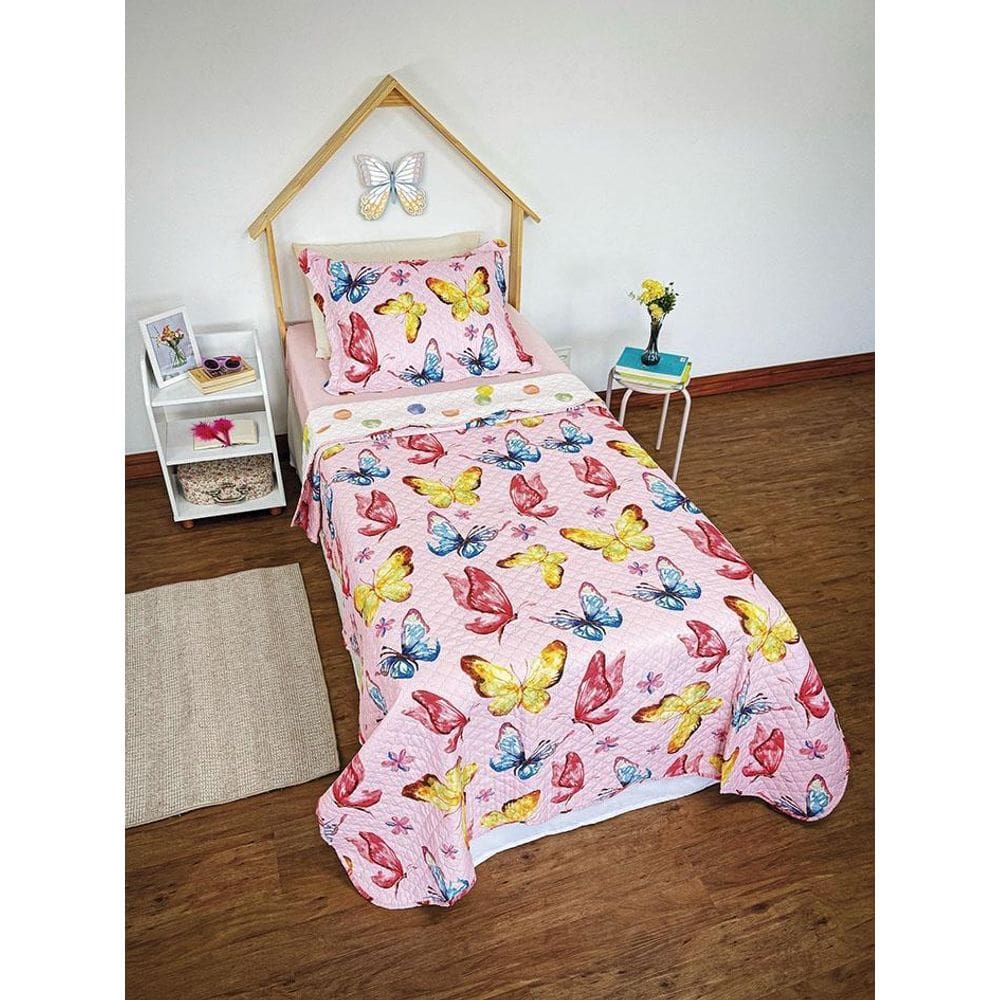 Cobre-Leito Bouti Infantil 2 Peças Menino Menina Dupla Face