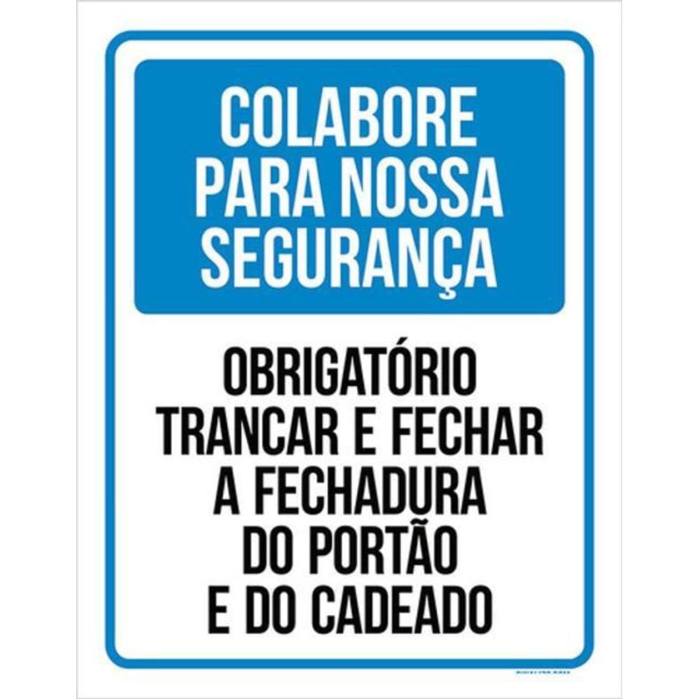 Kit 3 Placas Colebore Segurança Trancar Fechadura Cadeado