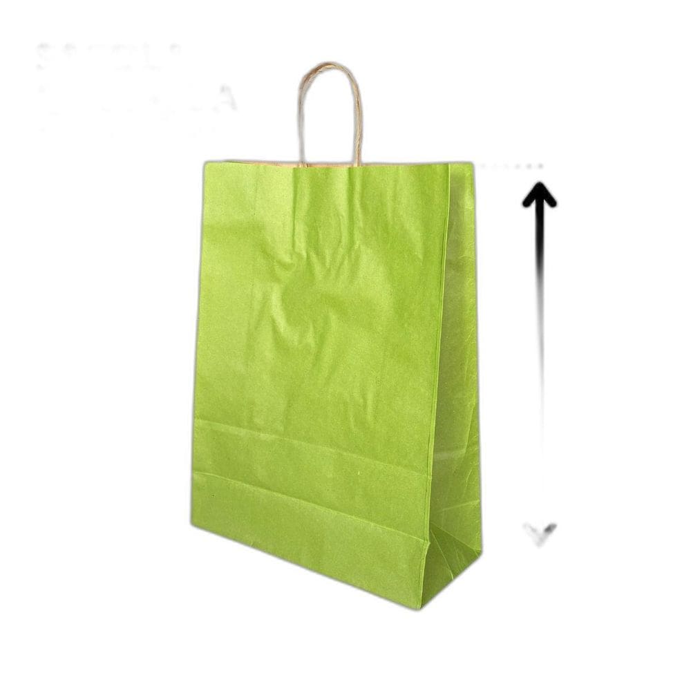 10 Sacola De Papel Kraft Presente Colorida 23,5X10X31,5Cm
