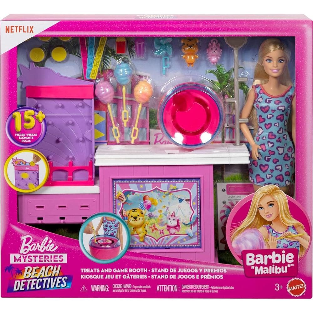 Boneca Barbie Family Malibu Jogo e Algodão Doce Mattel JFV67