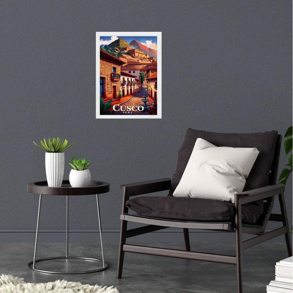 Quadro Decorativo Cusco - Peru 33X24Cm - Com Vidro