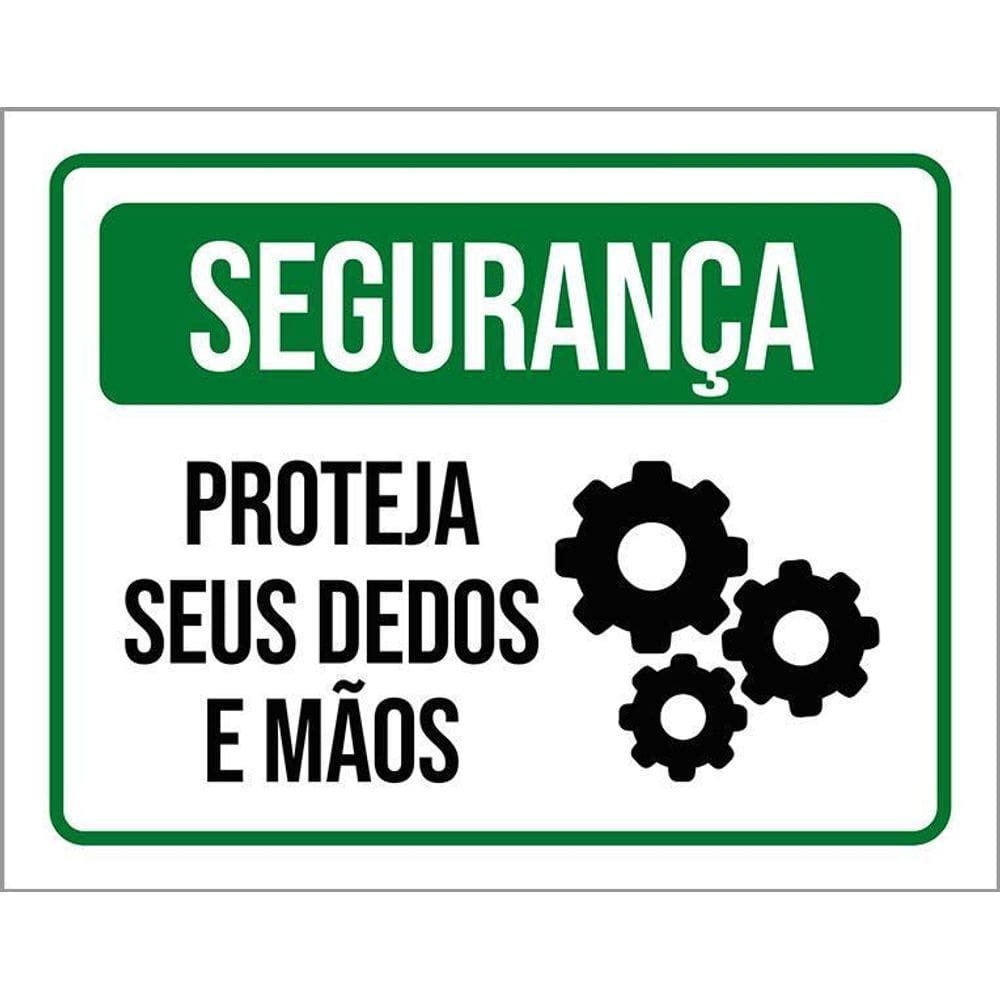 Placa De Aviso - Segurança Proteja Seus Dedos E Mãos 36X46