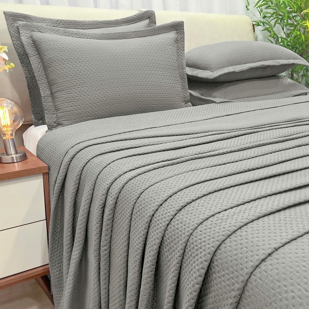 Cama Posta King Size Seline Colcha Luxo 200 Fios Bordado 3