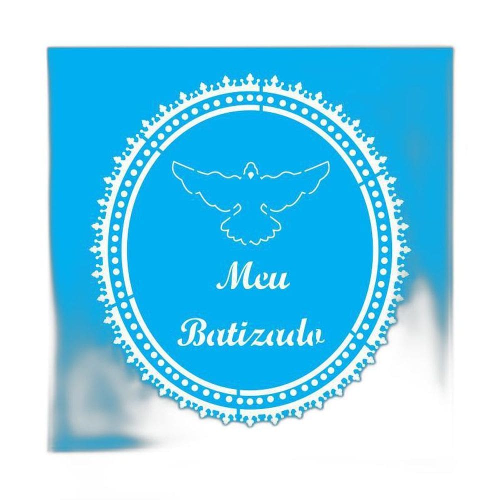 Stencil Tamako Meu Batismo - 30X30Cm - Ref D183