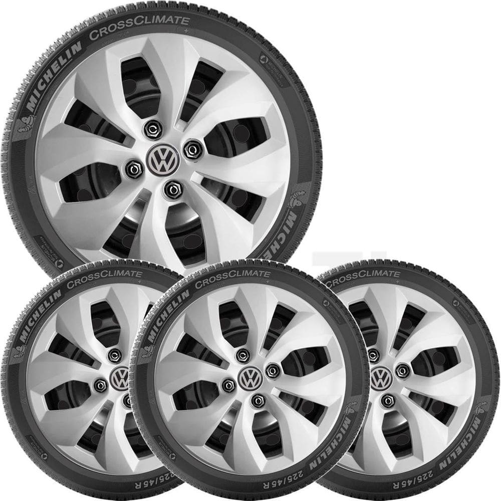 4X Calota Vw Gol Voyage Up Aro 14 Emblema  241Cb