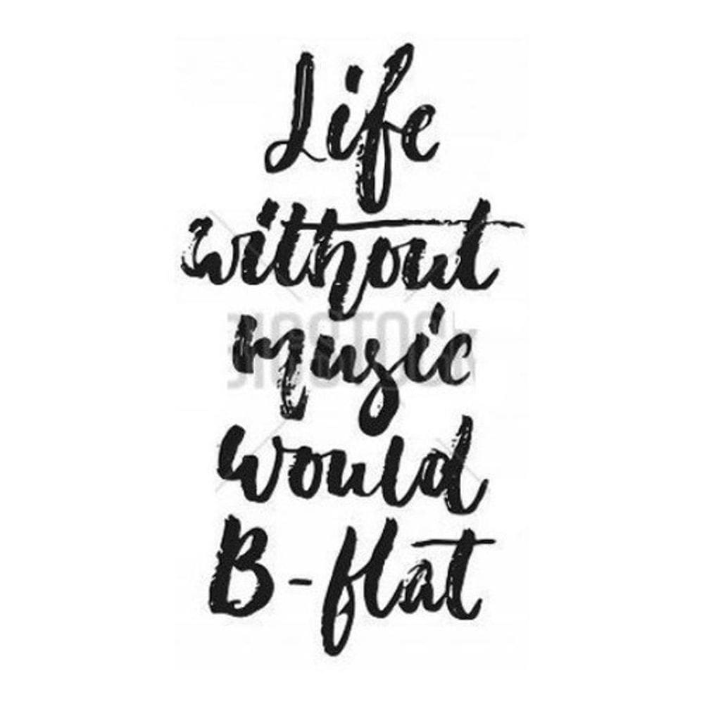 Tatuagem Temporária Cartela Vida Sem Musica Frase Inglês