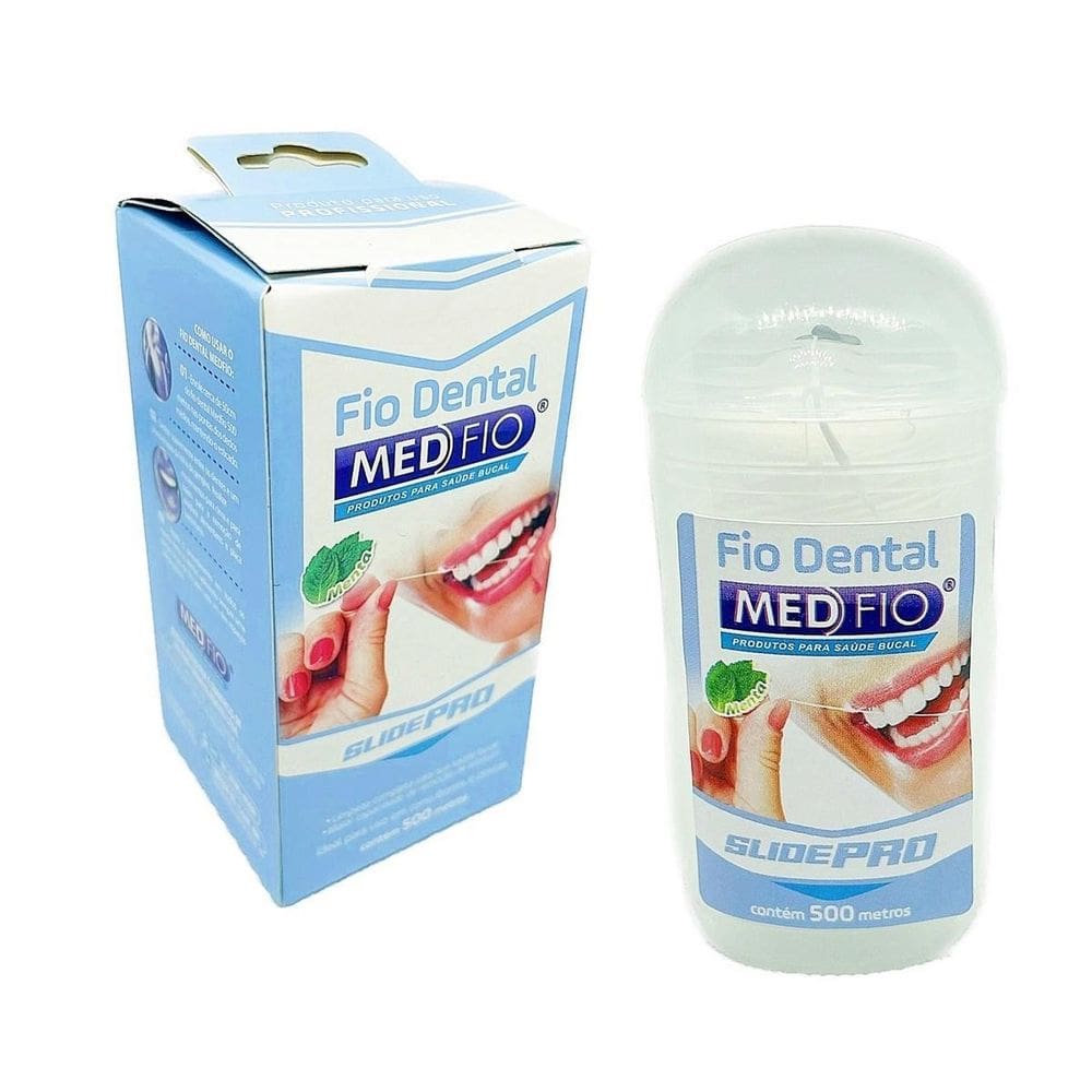 Fio Dental 500M Aroma Menta Encerado Resistente Higiene Oral