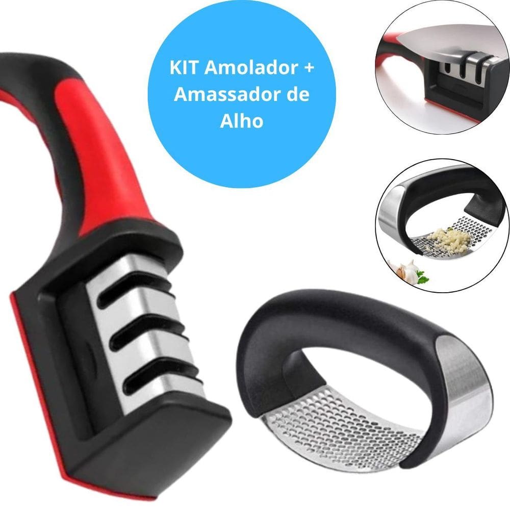 Kit Espremedor Resistente + Afiador Elegante Moderno