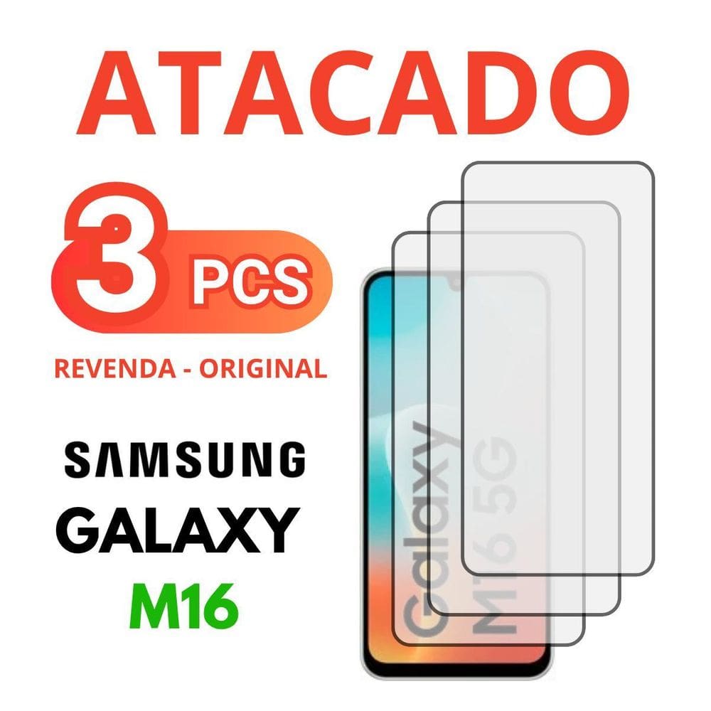 Kit 3 Peliculas Vidro 3D Compativel Para Samsung Galaxy M16
