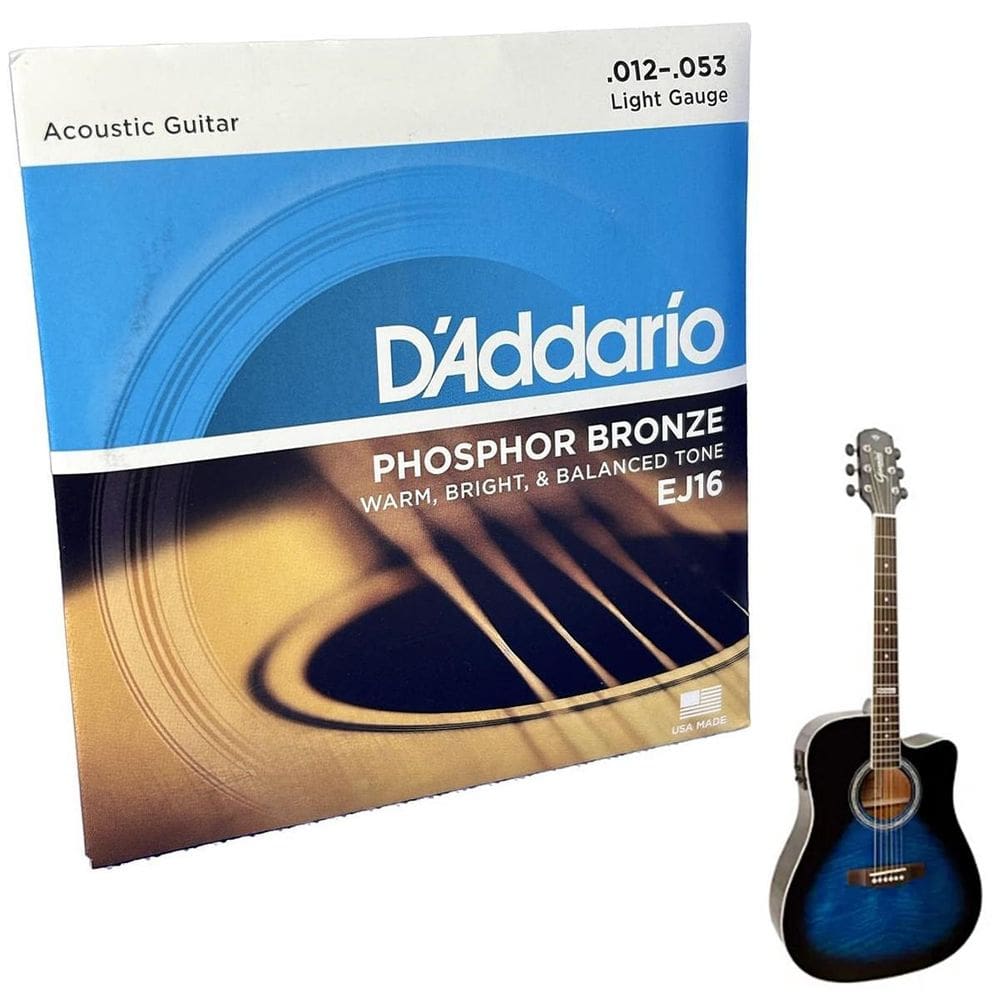 Jogo De Cordas D`Addario Phosphor 012 Bronze Violão Ej16