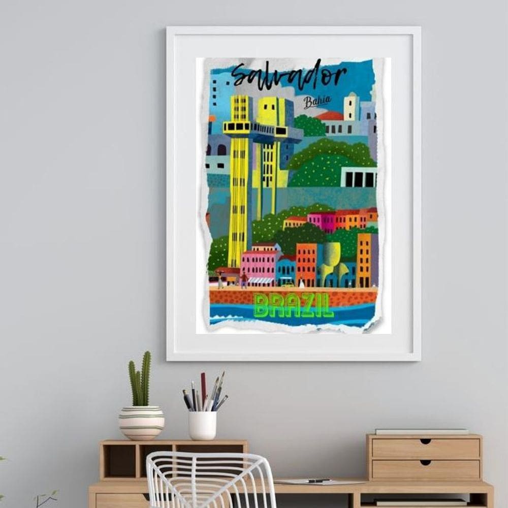 Quadro Salvador Bahia Brasil - 60X48Cm