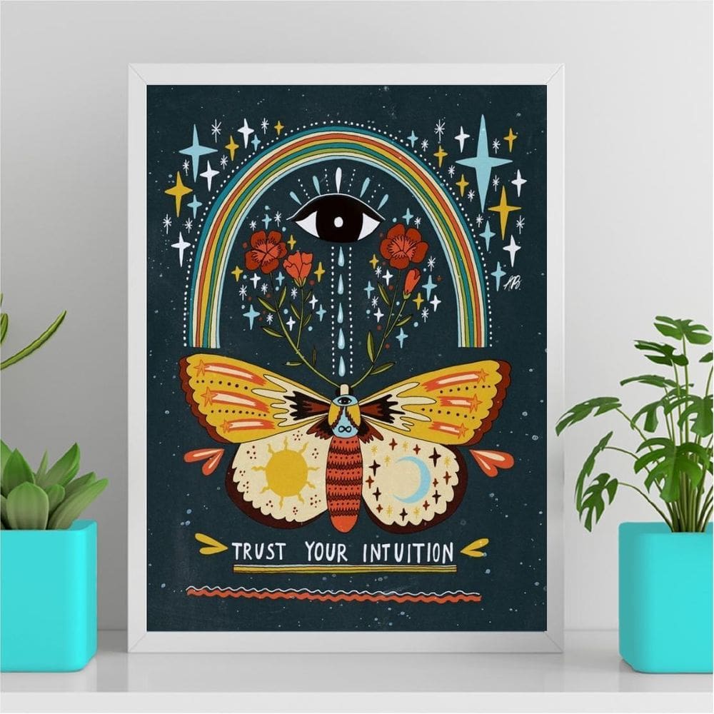 Quadro Trust Your Intuition 33X24Cm - Com Vidro