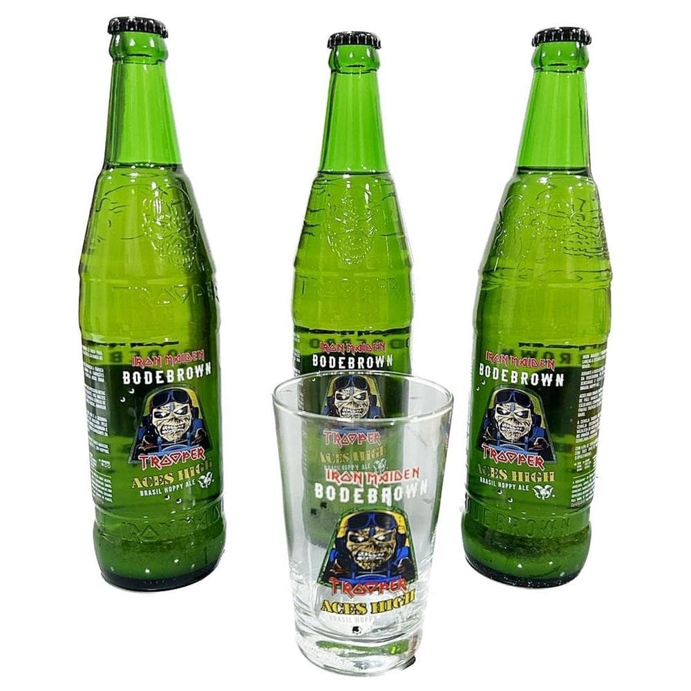 Kit 3 Cervejas Aces High 600Ml + Copo 350Ml Caldereta Eddie