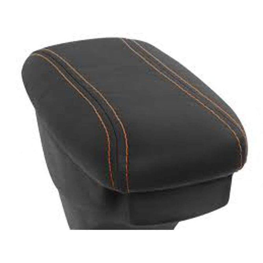 Apoio de braço Tracker tecido preto com a costura laranja