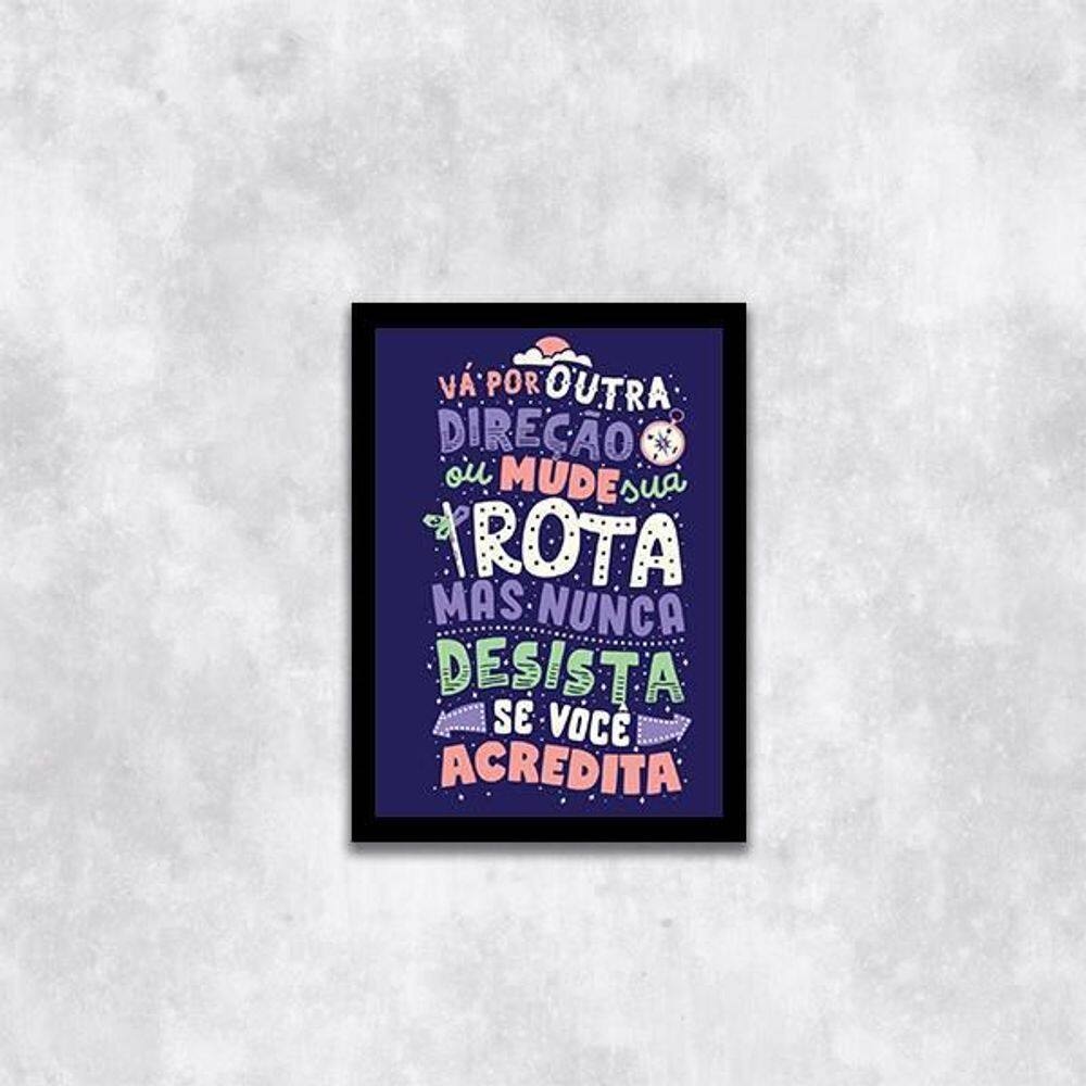 Quadro Nunca Desista Se Você Acredita 24X18Cm