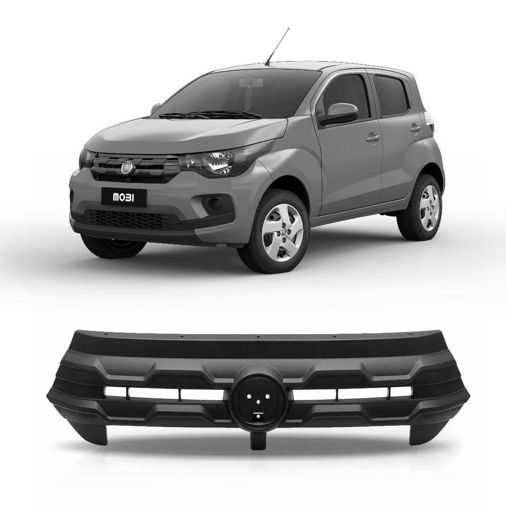 Grade Dianteira Fiat Mobi 2014/2019 Preto Texturizada