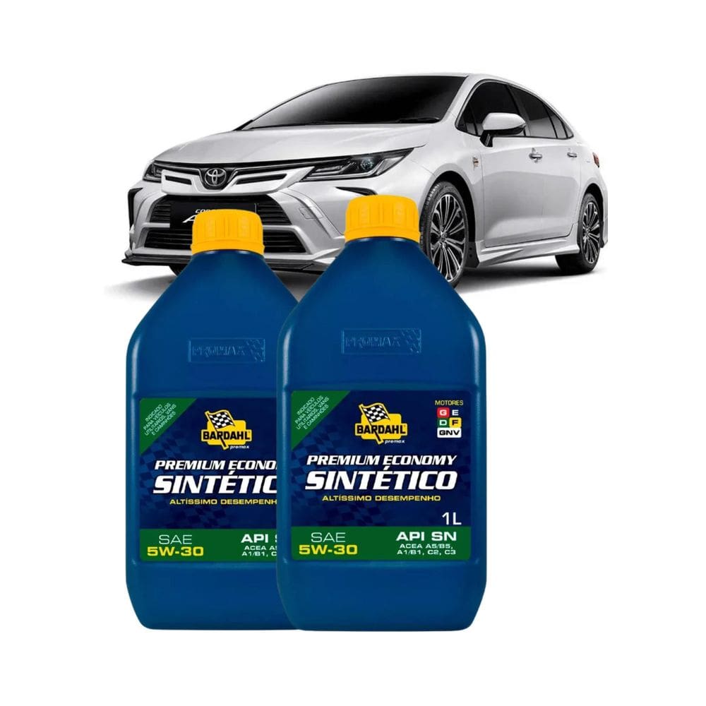 2X Óleo Lubrificante Sintético Bardahl Api Sn 5W30 1L
