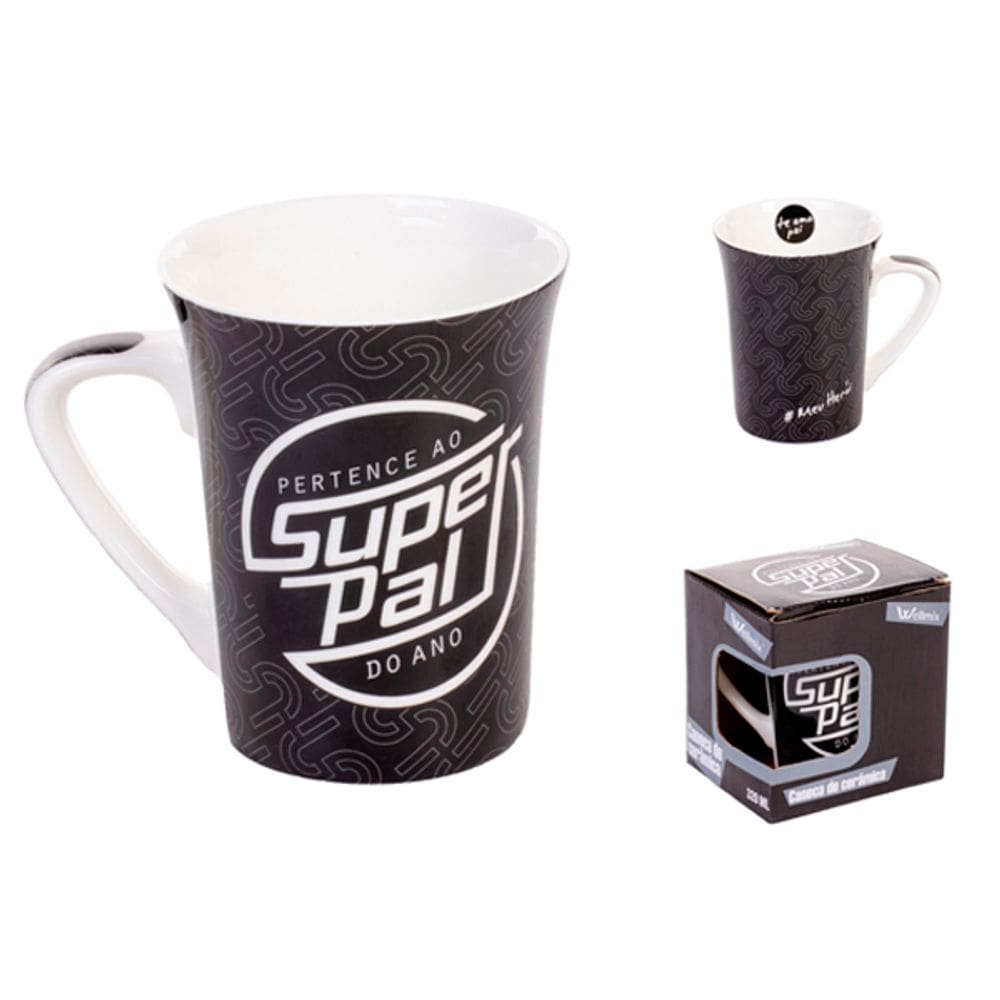 Caneca de Cerâmica Muddy Super Pai 320ml - Wellmix