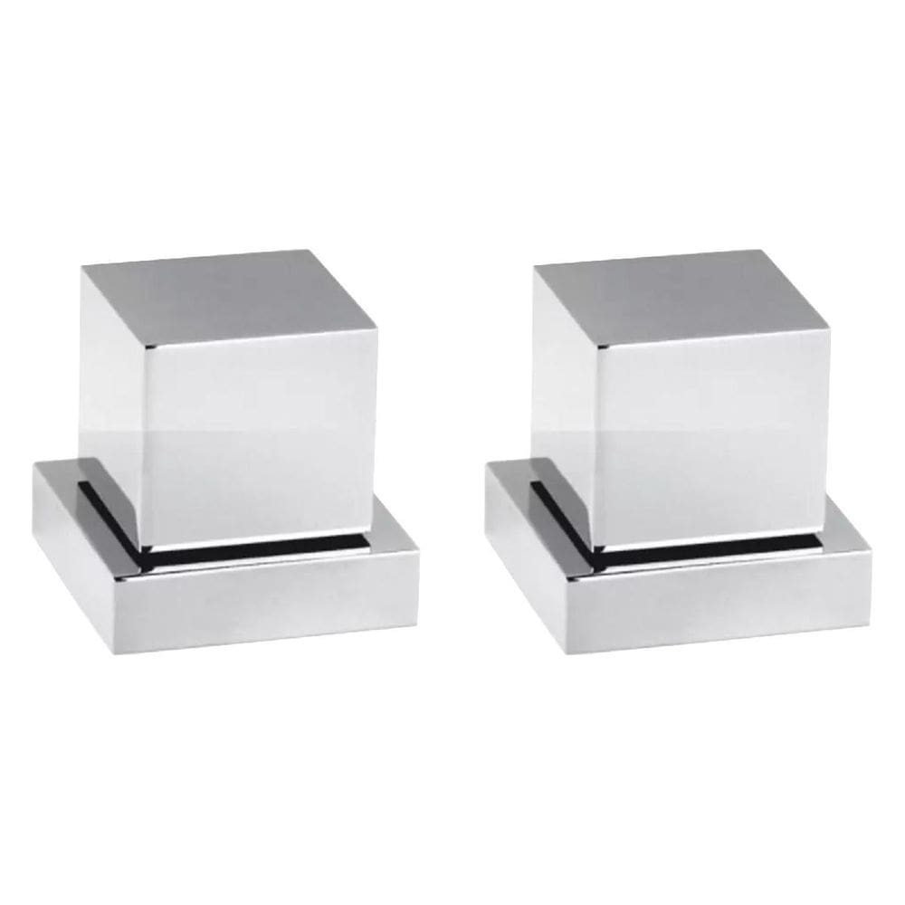 Kit 2 Acabamento Quadrado Registro 1/2 E 3/4 Volante C-80