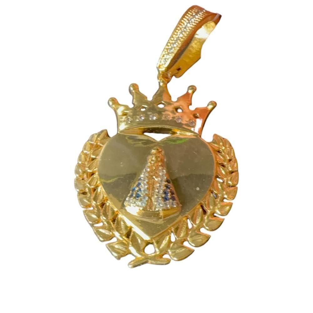 Pingente Nossa Senhora Coração - Banhado A Ouro 18K