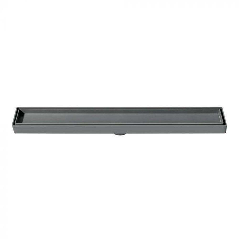 Ralo Seca Piso Invisível 5X50Cm Oculto Porcelanato Cinza