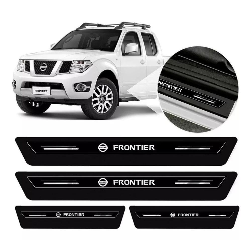 Soleira De Porta Frontier Preto Platinum 8 Peças