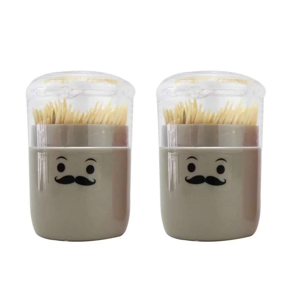 Kit 2 Paliteiros Acrílico Com Palitos Mesa Churrasco Bege