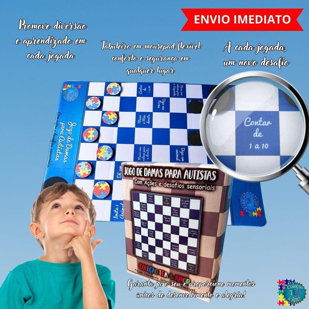 Jogo De Damas Cognitivo Autistas Ações E Desafios Sensorias