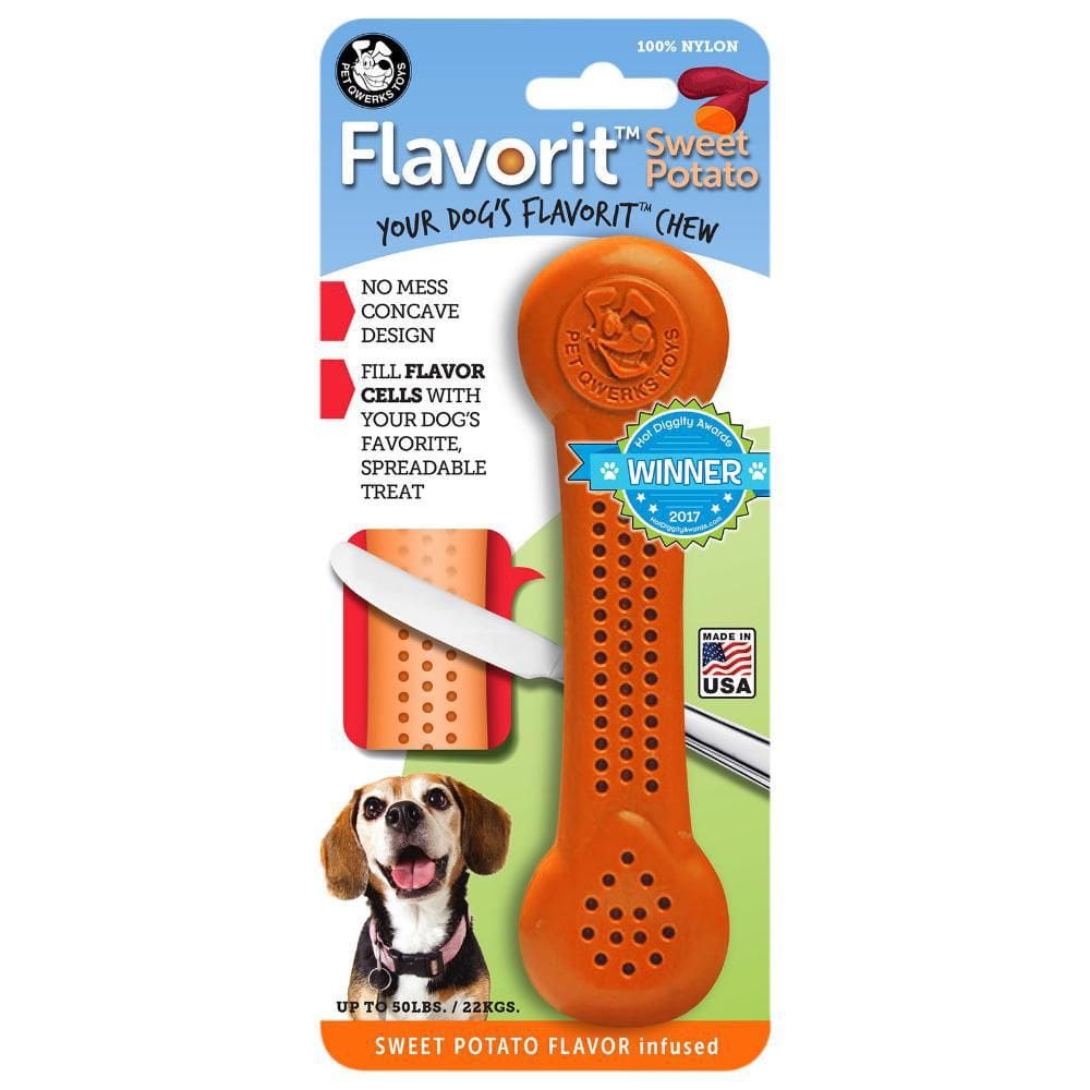 Brinquedo Mordedor Cães Pet Qwerks Flavorit Batata Doce G