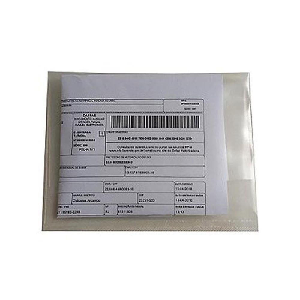Envelope Plástico Transp Danfe 15X20X0,20 Pacote Com 2,50 Kg