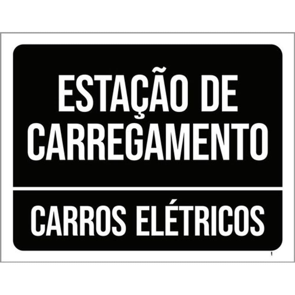 Kit 5 Placas Estação De Carregamento Carros Elétricos