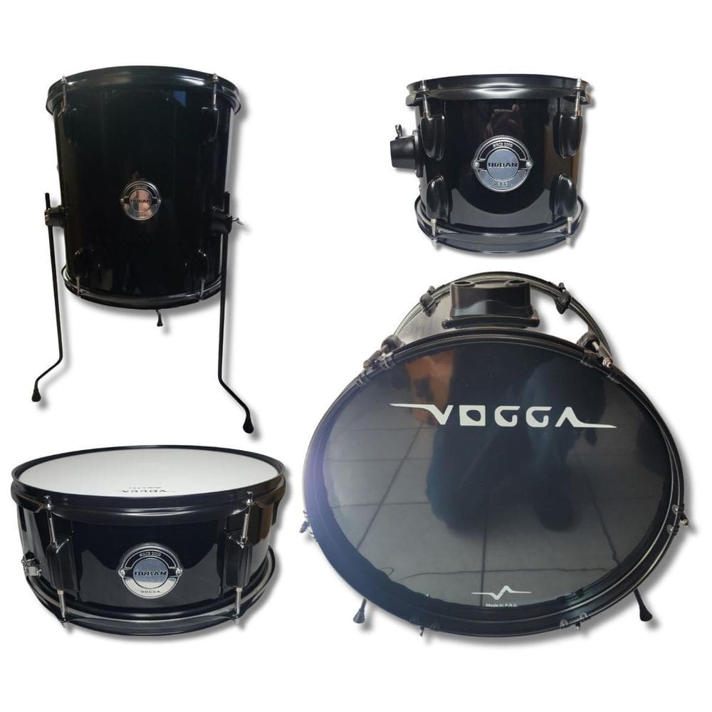 Kit Bumbo 20 X 16 + Caixa 14 X 5,5 + Surdo 14 + Tom 10 Vogga