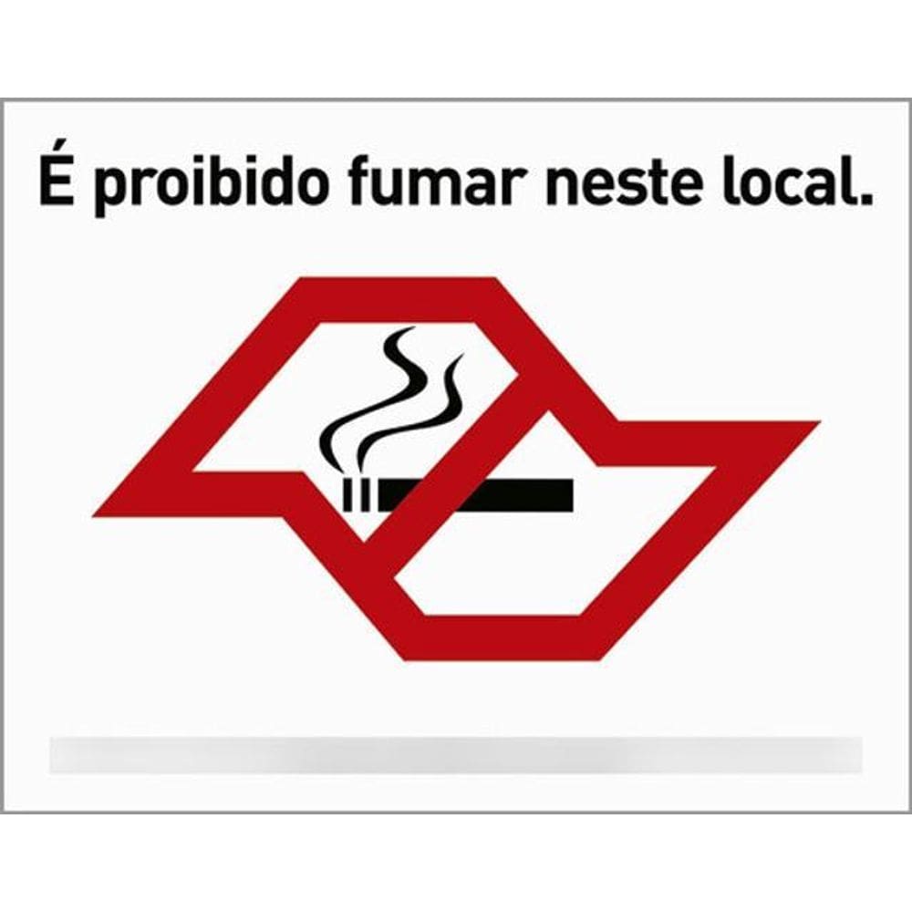 Kit 5 Placas Governo Proibido Fumar 36X46